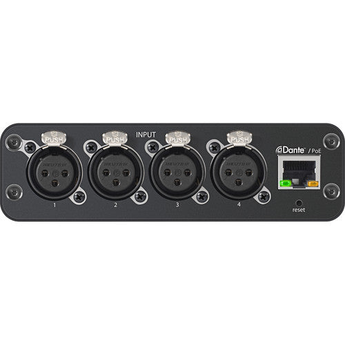 Shure ANI4IN Interfaz de Audio en Red Dante 4 Canales XLR Entrada Ethernet