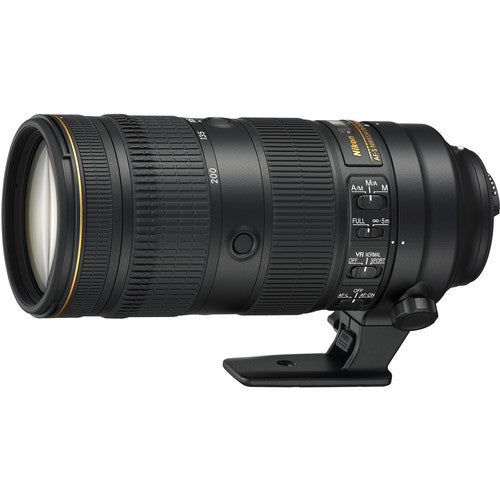 Nikon AF-S NIKKOR 70-200mm f/2.8E FL ED VR Lente con estabilización y collar para trípode