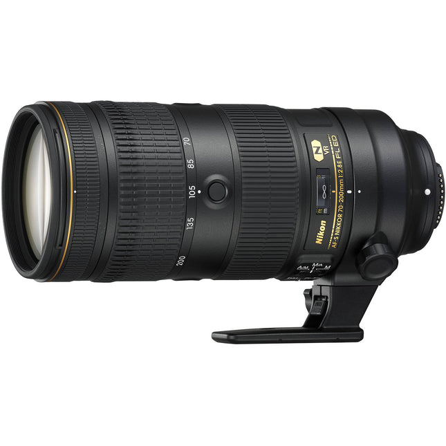 Nikon AF-S NIKKOR 70-200mm f/2.8E FL ED VR Lente con estabilización y collar para trípode