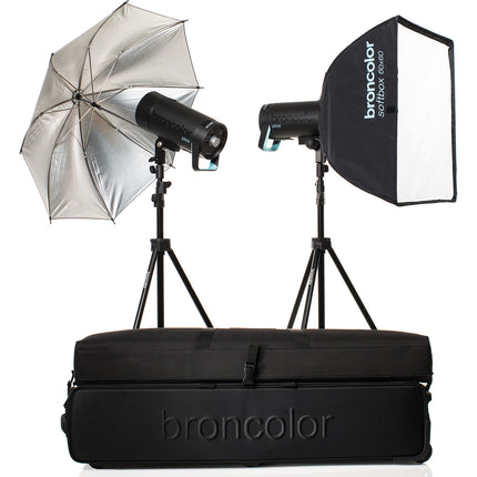 Broncolor Siros 800 S Kit de Iluminación 800Ws 33.5" Paraguas