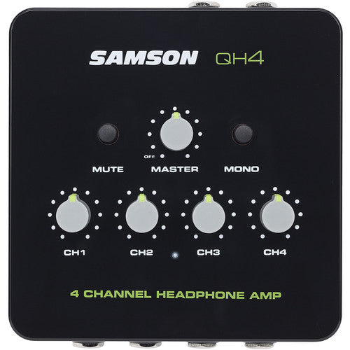 Samson QH4 Amplificador de Auriculares 4 Canales 564mW por Canal Control Volumen Individual