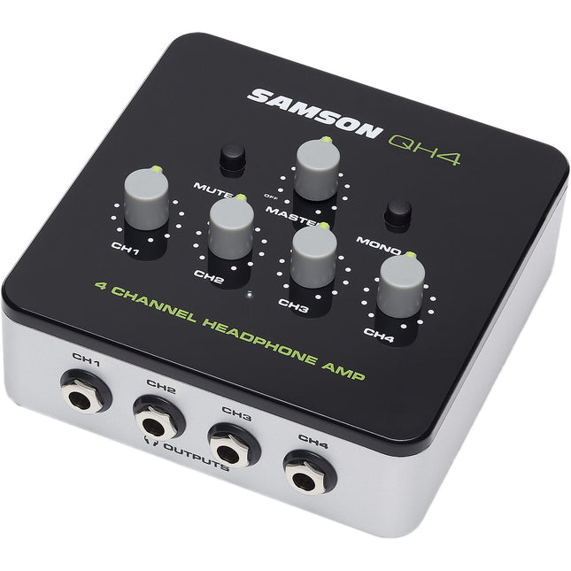 Samson QH4 Amplificador de Auriculares 4 Canales 564mW por Canal Control Volumen Individual