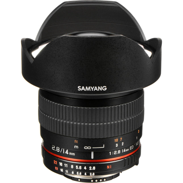 Samyang 14mm f2.8 ED AS IF UMC Objetivo Nikon F F-Mount Manual Focus