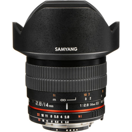 Samyang 14mm f2.8 ED AS IF UMC Objetivo Nikon F F-Mount Manual Focus