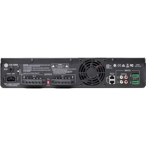 JBL CSA 2300Z Amplificador Dual Canal 300W Salida 100V con Kit Rack