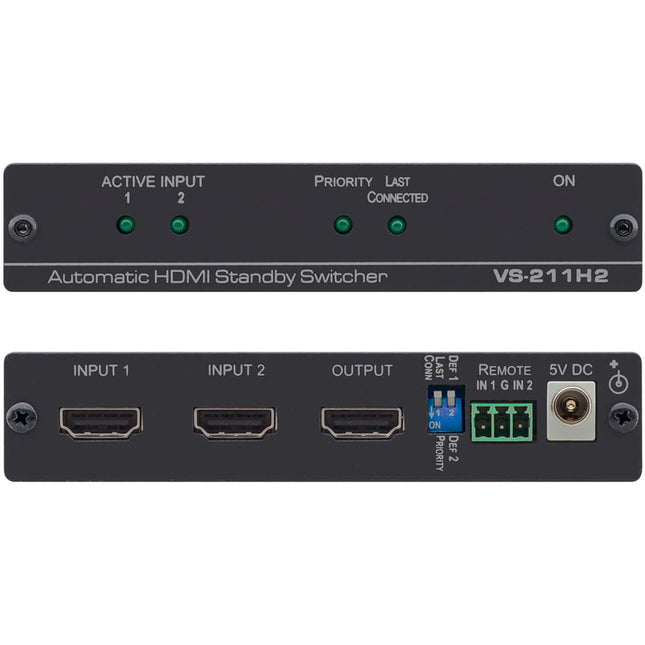 Kramer 2x1 Automatic 4K UHD HDMI con Fuente 5.2 VDC 4A Switcher