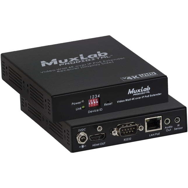 MuxLab Video Wall Receptor HDMI 4K 30Hz 100m PoE RS-232 Control
