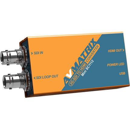AVMATRIX Mini SC1112 Convertidor 3G-SDI a HDMI 1080p60 con Montura
