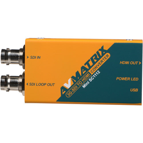 AVMATRIX Mini SC1112 Convertidor 3G-SDI a HDMI 1080p60 con Montura