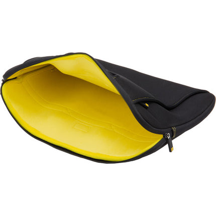Ruggard Ultrathin Funda de Neopreno para Portátil 15-16" Negra Amarilla Resistente al Clima Con Bolsillos y Mangos