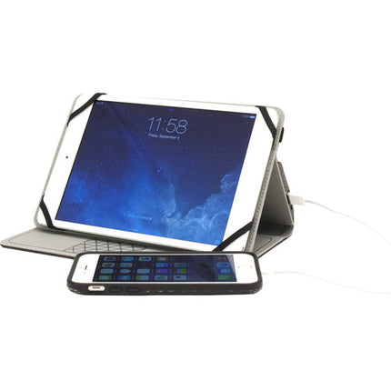 M-Edge Folio Power Case Funda con Batería para Tablets 7 y 8 Pulgadas Heather Gray