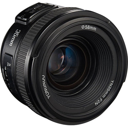 Yongnuo YN 35mm f/2 Lente para Nikon F Montura F con Apertura f2 a f22