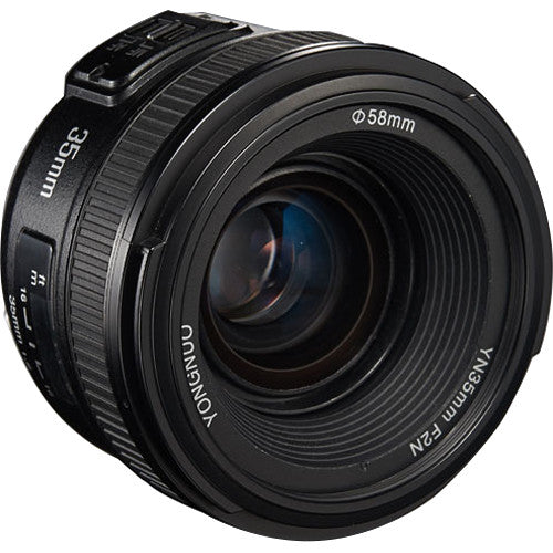 Yongnuo YN 35mm f/2 Lente para Nikon F Montura F con Apertura f2 a f22