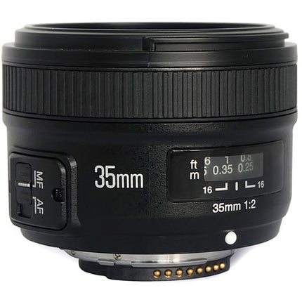 Yongnuo YN 35mm f/2 Lente para Nikon F Montura F con Apertura f2 a f22