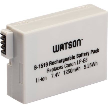 Watson LP-E8 Batería de iones de litio 7.4V 1250mAh para Canon con garantía limitada
