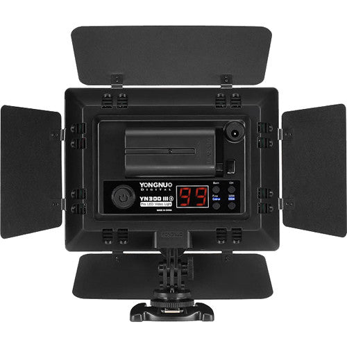 Yongnuo 300-IIIW Luz LED para Video 5500K 18W con Control IR y Filtros