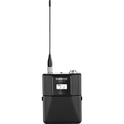 Shure QLXD1 Transmisor Inalámbrico Digital Corporal 1680 Frecuencias 9 Horas batería AA
