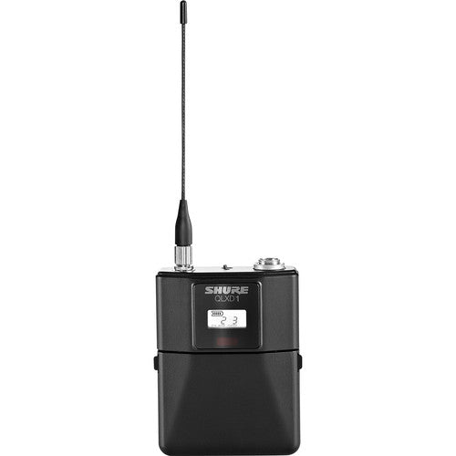 Shure QLXD1 Transmisor Inalámbrico Digital Corporal 1680 Frecuencias 9 Horas batería AA