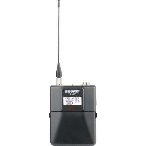 Shure ULXD1 VHF Transmisor Inalámbrico Digital Corporal 12 Horas Batería Recargable