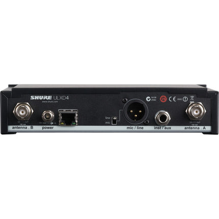 Shure ULXD4 Receptor Inalámbrico Digital VHF Canal Único 42 MHz 1 Ethernet