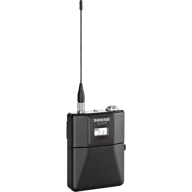 Shure QLXD1 Transmisor Inalámbrico Digital Corporal 1680 Frecuencias 9 Horas batería AA