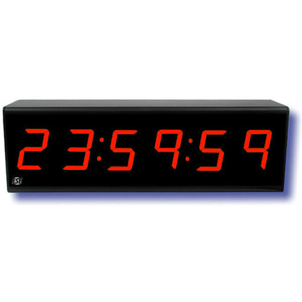 ESE 2.3" Lector de Código de Tiempo 6 Dígitos LED Rojo 70 Pies Vista Montaje Pared