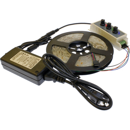 Cavision Tira LED RGB Impermeable 16.4 pies con Regulador RGB