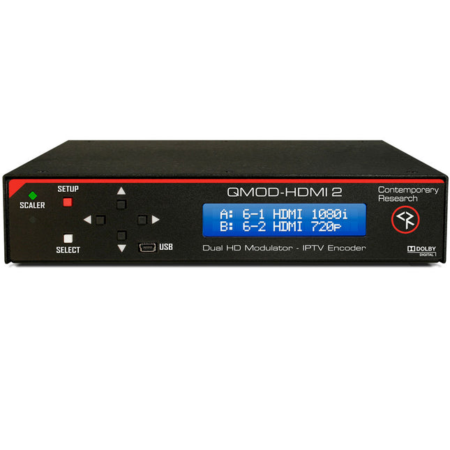 Contemporary Research QMOD-HDMI 2 Modulador HDTV Codificador IPTV 2 HDMI 135 Canales