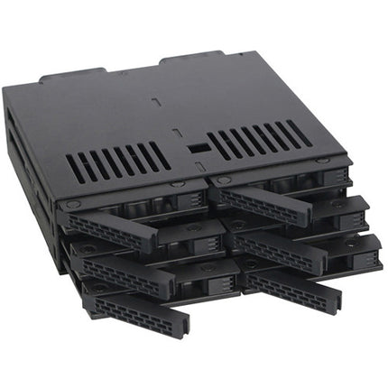 Icy Dock ExpressCage jaula para seis discos 2.5" SAS SATA 6 Gb/s con dos ventiladores 40mm para bahía 5.25"