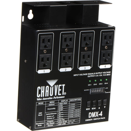 CHAUVET DJ DMX-4LED Pack de Atenuador 4 Canales para Iluminación DMX