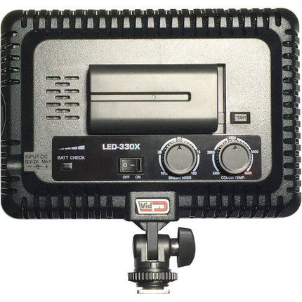 Vidpro LED-330X Kit Luz LED con Temperatura Variable 3200-5600K 70° Beam Angulo y Funda Suave