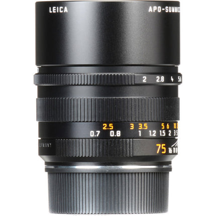 Leica APO-Summicron-M 75mm f2 ASPH. Lente Manual Full Frame Hood Negro