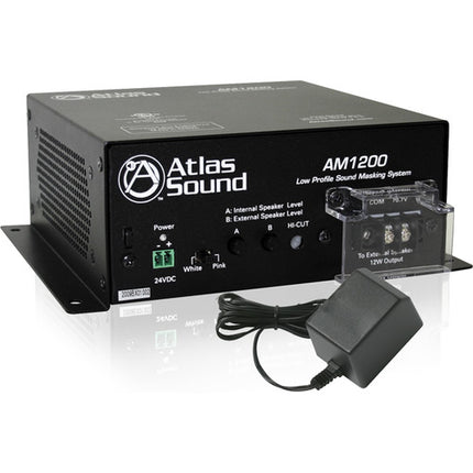 AtlasIED AM1200 Sistema de enmascaramiento de sonido bajo perfil 2 altavoces 4 pulgadas ruido rosa