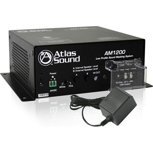 AtlasIED AM1200 Sistema de enmascaramiento de sonido bajo perfil 2 altavoces 4 pulgadas ruido rosa