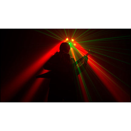 CHAUVET DJ Helicopter Q6 Lámpara Giratoria Multi Efectos con Láser RGBW 3° ángulo 6 LEDs RGBW