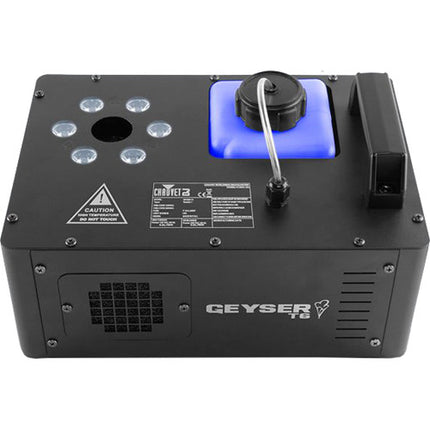 CHAUVET DJ Geyser T6 Máquina de Humo LED RGB 6 LEDs 8000 CFM con Control Remoto Cable de Alimentación