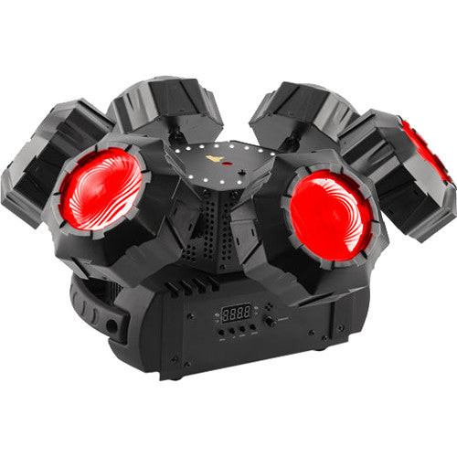 CHAUVET DJ Helicopter Q6 Lámpara Giratoria Multi Efectos con Láser RGBW 3° ángulo 6 LEDs RGBW