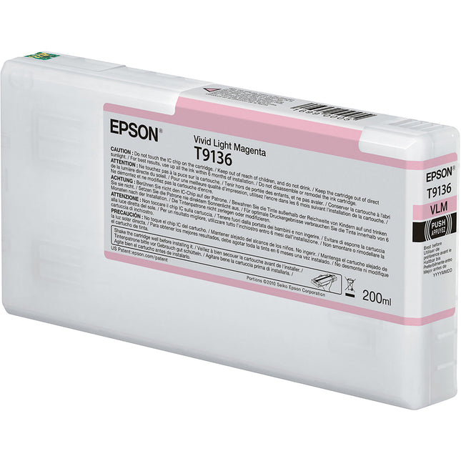 Epson T9136 UltraChrome HDX Cartucho de Tinta Magenta 200mL para SureColor SC-P5000