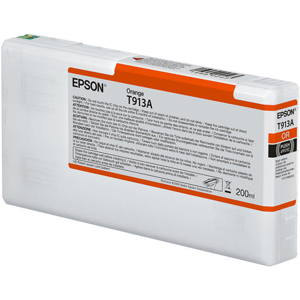 Epson T913A Cartucho de Tinta Naranja UltraChrome HDX 200mL para Impresoras SureColor SC-P5000