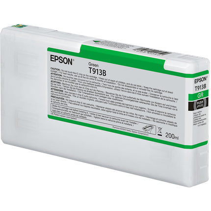 Cartucho de tinta verde Epson T913B UltraChrome HDX 200mL para impresoras SureColor SC-P5000