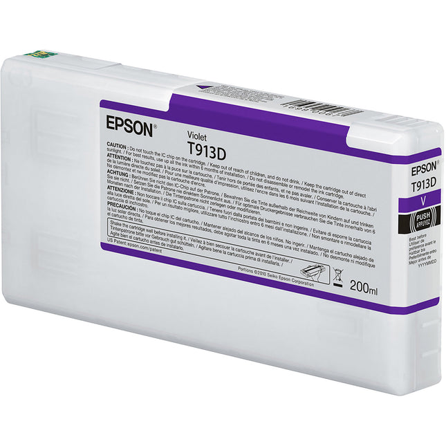 Cartucho de tinta Epson T913D UltraChrome HDX violeta 200mL para impresoras SureColor SC-P5000
