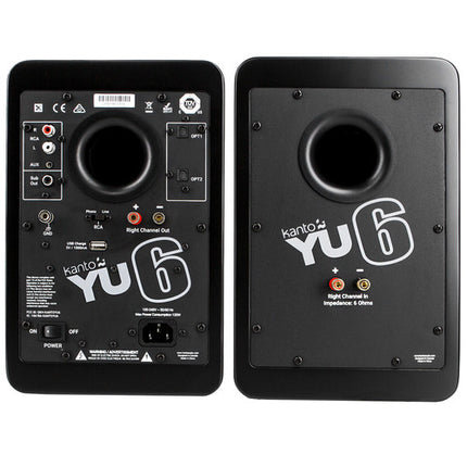 Kanto Living YU6 Altavoces Estantería Potentes 100W Kevlar 5.25 Pulgadas
