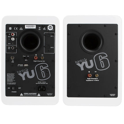 Kanto Living YU6 Altavoces Estantería Activados 100W Bluetooth Blanco Mate