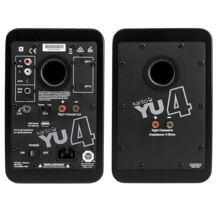Kanto Living YU4 altavoces de estantería activos 70W Bluetooth mando y cables incluidos