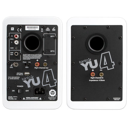 Kanto Living YU4 Altavoces Estantería Activos 70W Bluetooth Par Blanco Mate