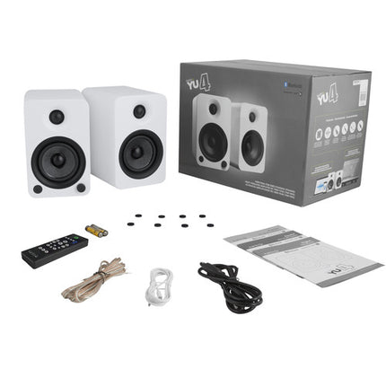 Kanto Living YU4 Altavoces Estantería Activos 70W Bluetooth Par Blanco Mate