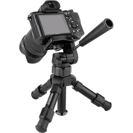 Magnus TM-11P Mini Trípode DuraPod Altura Máx 11.6 Pulgadas Capacidad 2.2 lb con Cabezal 3 Vías y Bolsa