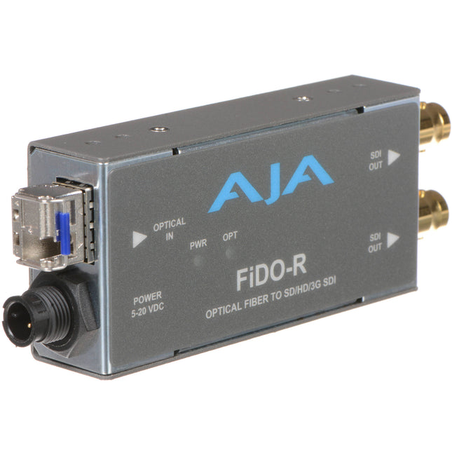 AJA FiDO Conversor Mini Fibra LC a 3G-SDI Single Channel 1080p Dual SDI Output