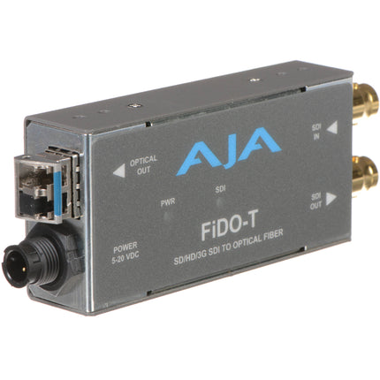 AJA FiDO Convertidor Mini Canal Único 3G-SDI a Fibra LC 1080p 1.5W