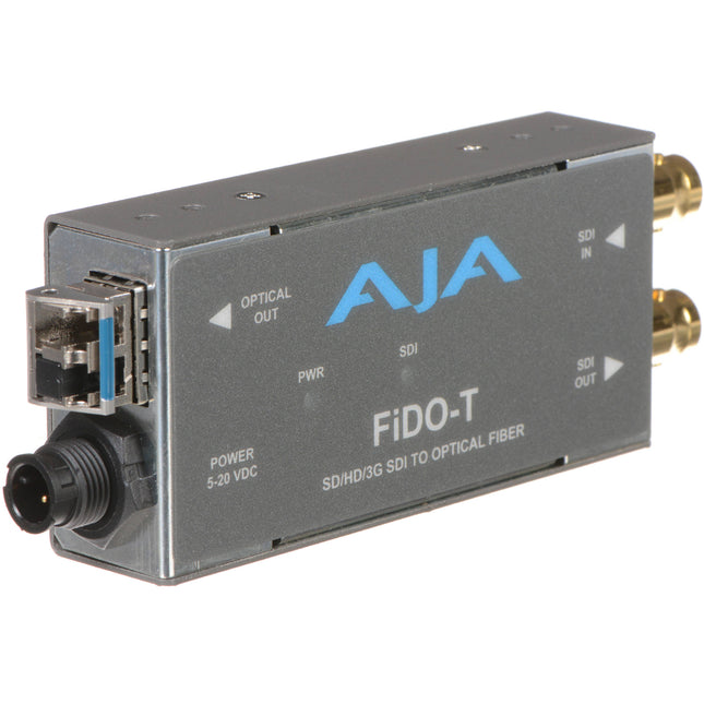 AJA FiDO Convertidor Mini Canal Único 3G-SDI a Fibra LC 1080p 1.5W